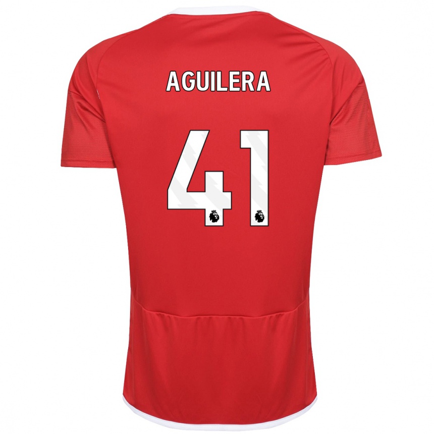 Kids Football Brandon Aguilera #41 Red Home Jersey 2023/24 T-Shirt Canada