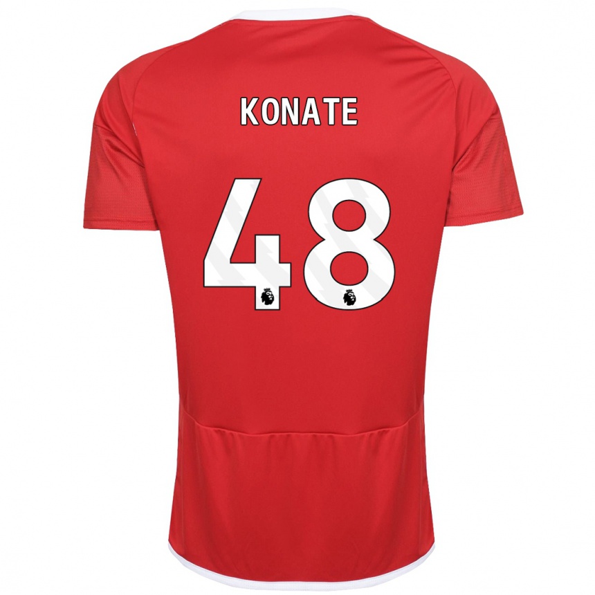 Enfant Football Maillot Ateef Konaté #48 Rouge Tenues Domicile 2023/24 Canada