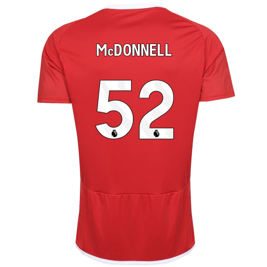 Enfant Football Maillot Jamie Mcdonnell #52 Rouge Tenues Domicile 2023/24 Canada