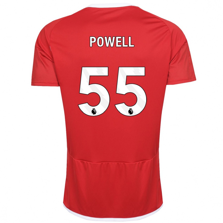 Kids Football Josh Powell #55 Red Home Jersey 2023/24 T-Shirt Canada