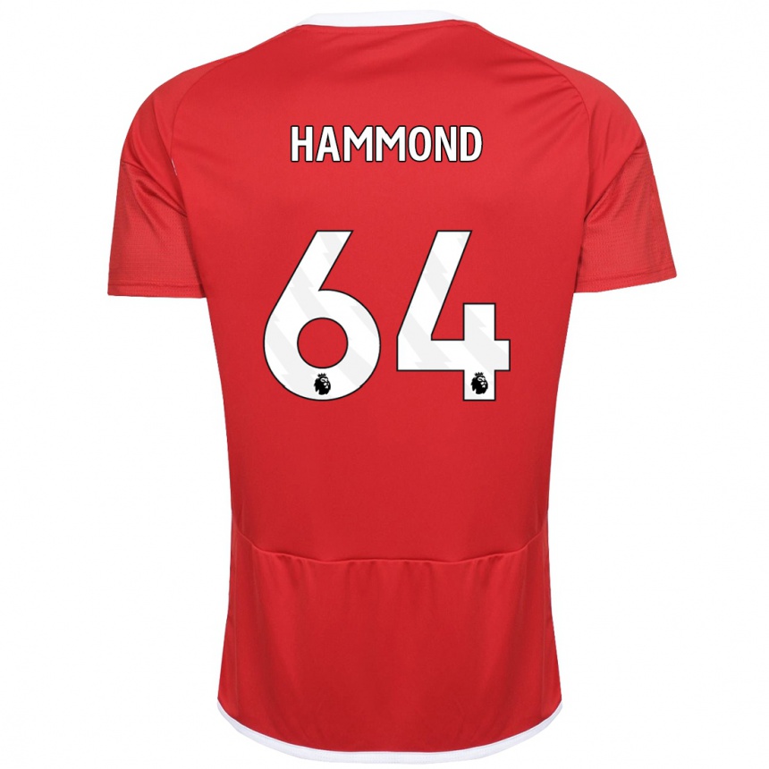 Kids Football Ben Hammond #64 Red Home Jersey 2023/24 T-Shirt Canada