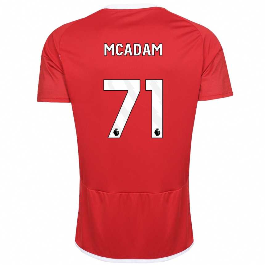 Enfant Football Maillot Kyle Mcadam #71 Rouge Tenues Domicile 2023/24 Canada