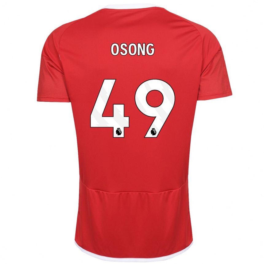 Kids Football Detlef Esapa Osong #49 Red Home Jersey 2023/24 T-Shirt Canada