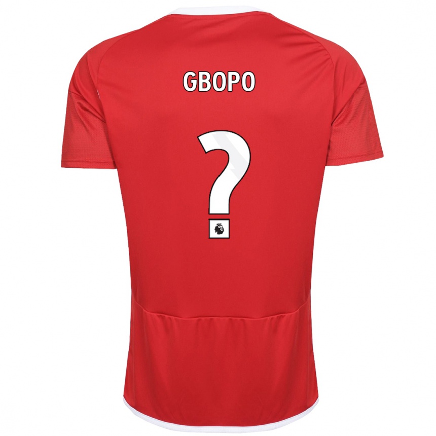 Kids Football Tony Gbopo #0 Red Home Jersey 2023/24 T-Shirt Canada