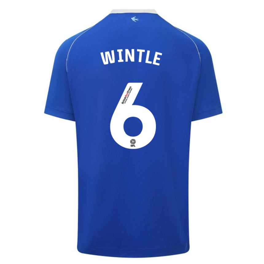 Kids Football Ryan Wintle #6 Blue Home Jersey 2023/24 T-Shirt Canada