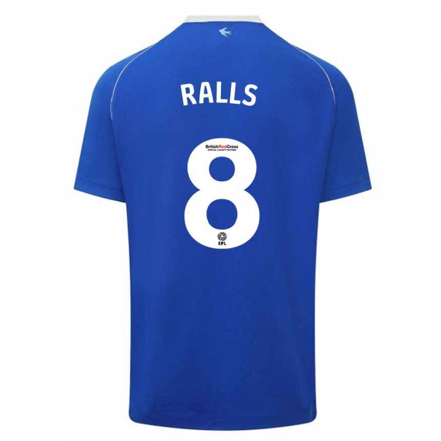 Kids Football Joe Ralls #8 Blue Home Jersey 2023/24 T-Shirt Canada