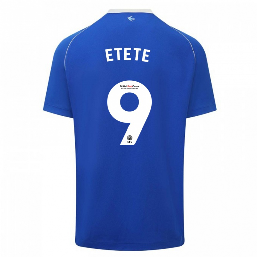 Kids Football Kion Etete #9 Blue Home Jersey 2023/24 T-Shirt Canada