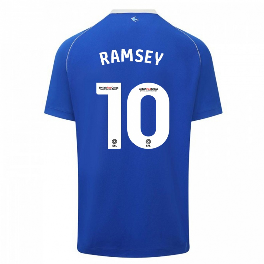 Kids Football Aaron Ramsey #10 Blue Home Jersey 2023/24 T-Shirt Canada