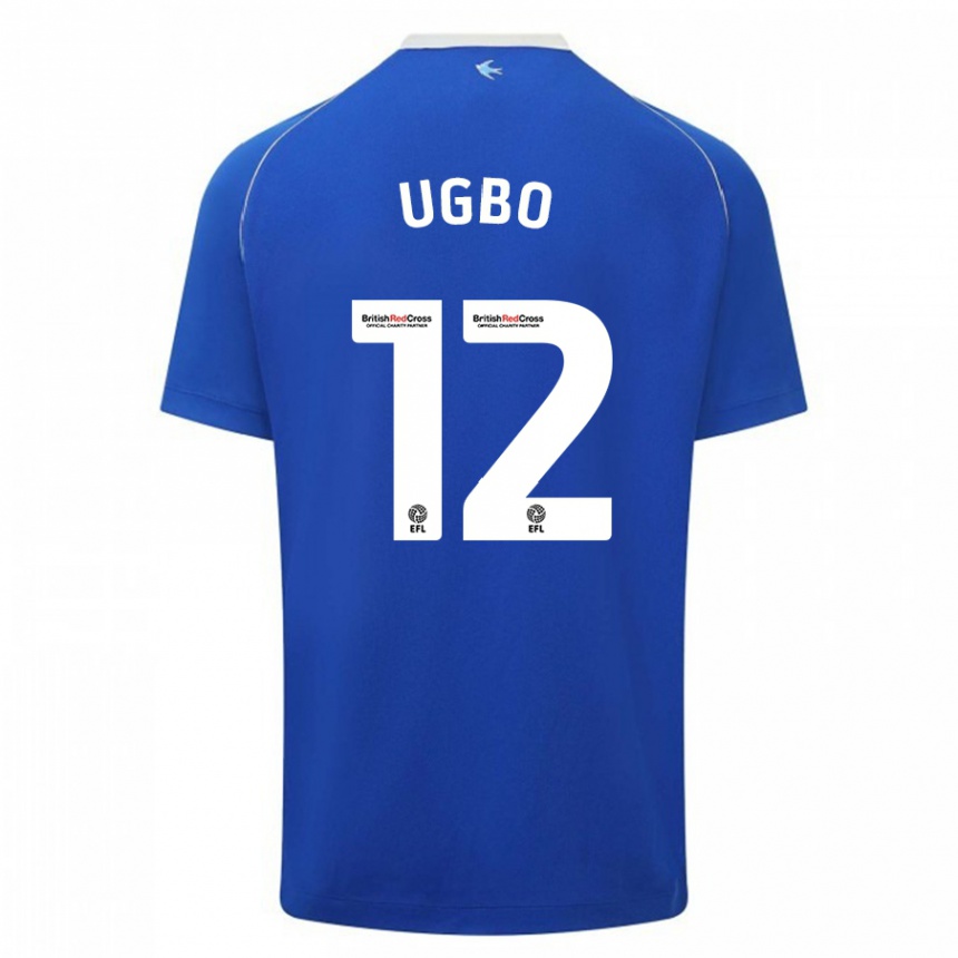 Kids Football Iké Ugbo #12 Blue Home Jersey 2023/24 T-Shirt Canada