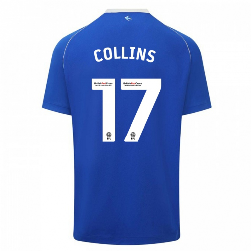 Kids Football Jamilu Collins #17 Blue Home Jersey 2023/24 T-Shirt Canada