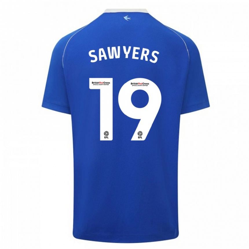 Enfant Football Maillot Romaine Sawyers #19 Bleu Tenues Domicile 2023/24 Canada