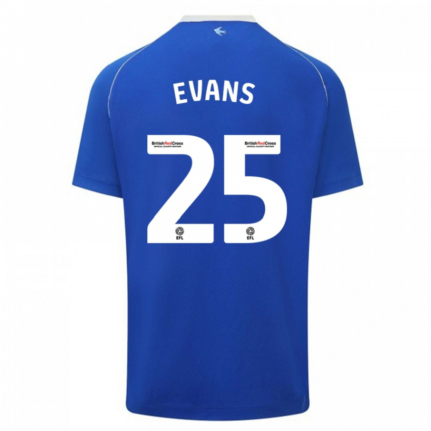 Enfant Football Maillot Kieron Evans #25 Bleu Tenues Domicile 2023/24 Canada