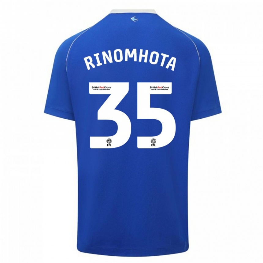 Kids Football Andy Rinomhota #35 Blue Home Jersey 2023/24 T-Shirt Canada