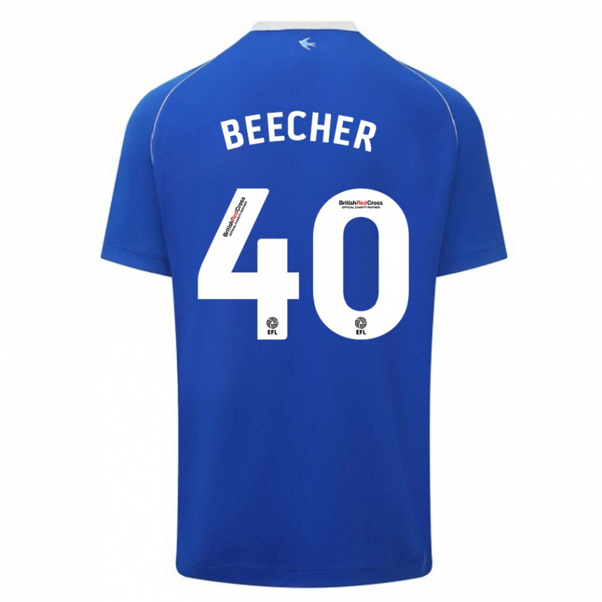 Kids Football Josh Beecher #40 Blue Home Jersey 2023/24 T-Shirt Canada