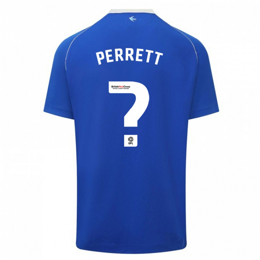 Kids Football Troy Perrett #0 Blue Home Jersey 2023/24 T-Shirt Canada