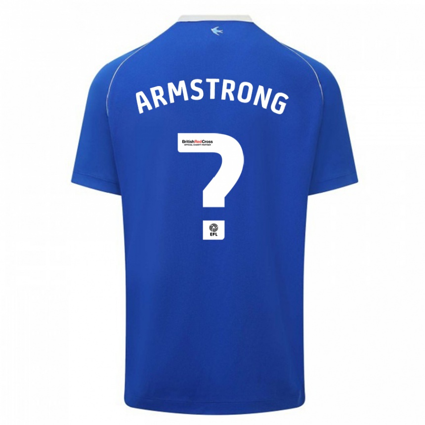 Kids Football Luke Armstrong #0 Blue Home Jersey 2023/24 T-Shirt Canada