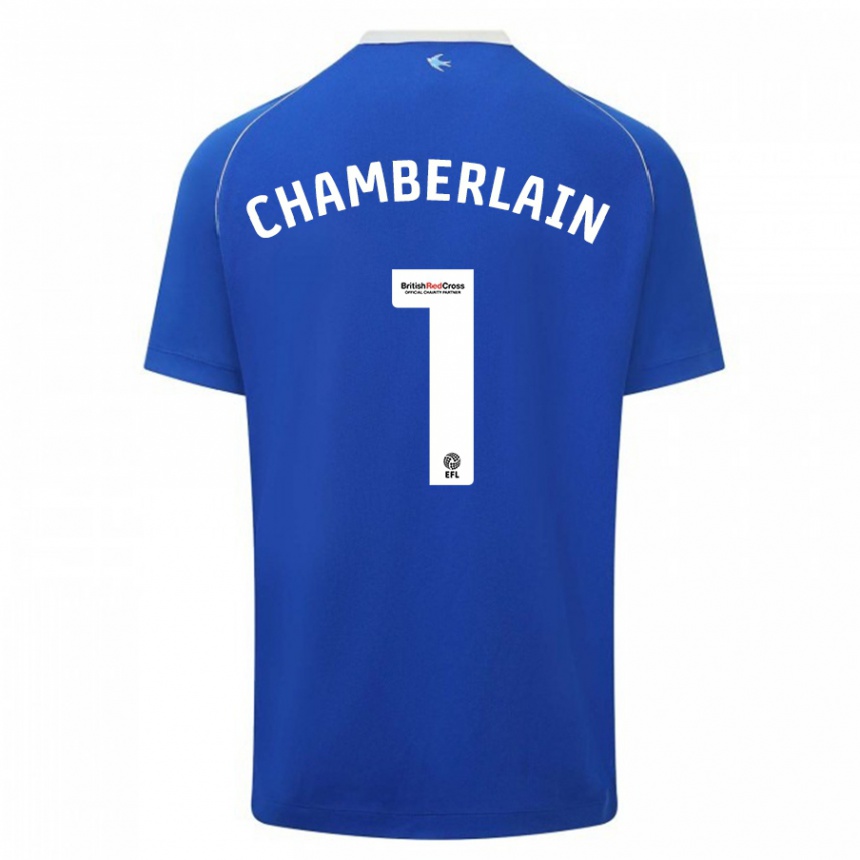 Kids Football Ceryn Chamberlain #1 Blue Home Jersey 2023/24 T-Shirt Canada