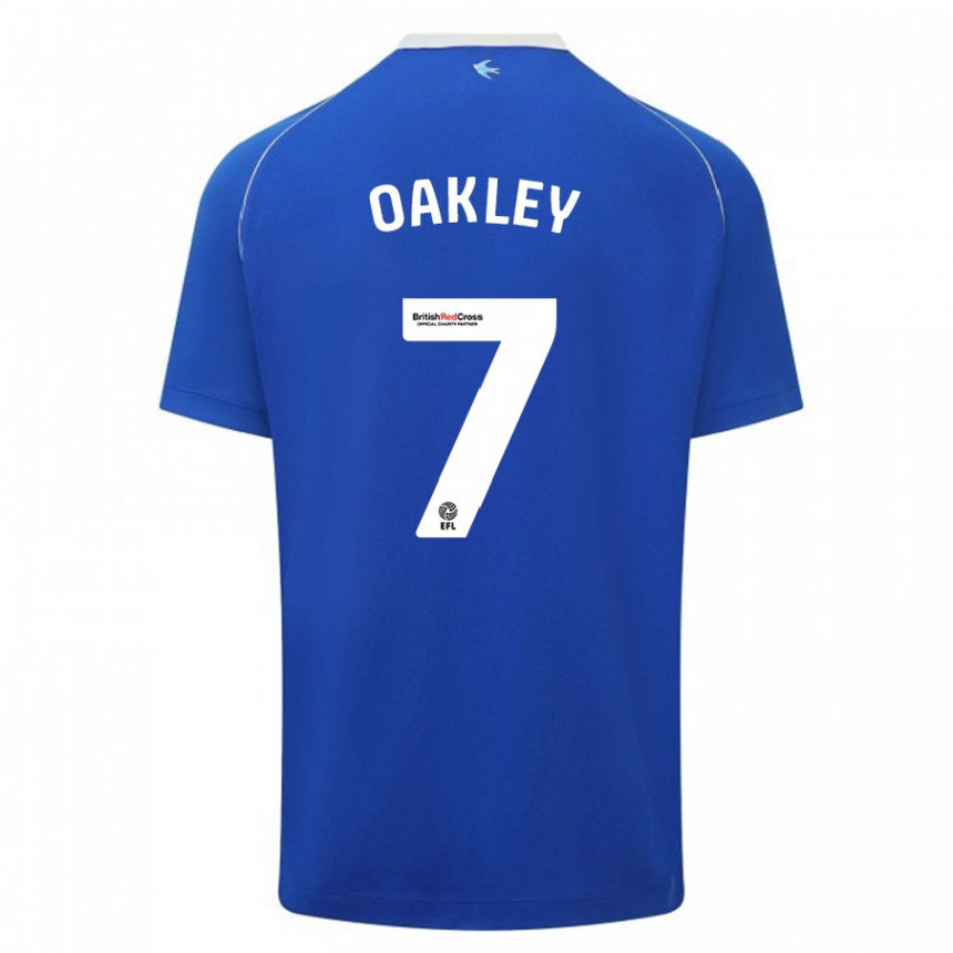 Kids Football Rhianne Oakley #7 Blue Home Jersey 2023/24 T-Shirt Canada