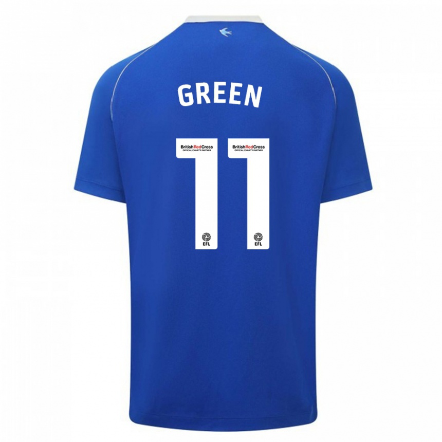 Kids Football Danielle Green #11 Blue Home Jersey 2023/24 T-Shirt Canada