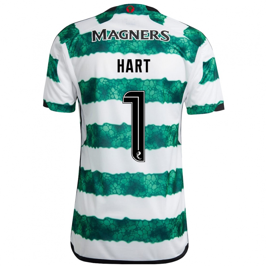 Kids Football Joe Hart #1 Green Home Jersey 2023/24 T-Shirt Canada