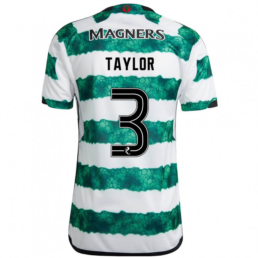 Enfant Football Maillot Greg Taylor #3 Vert Tenues Domicile 2023/24 Canada