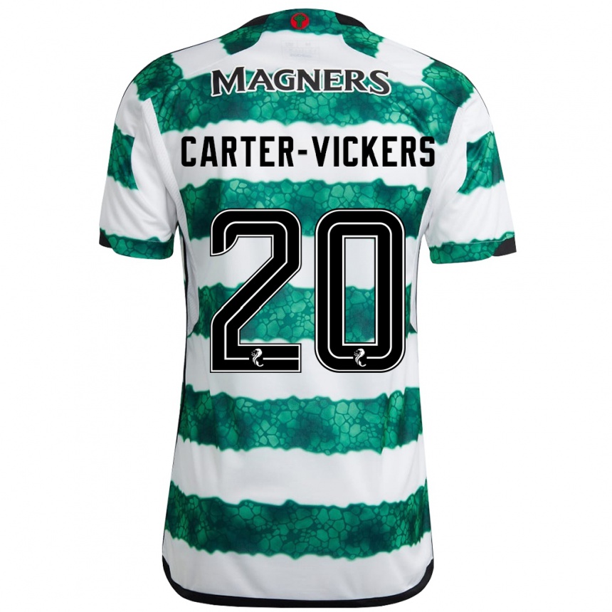 Enfant Football Maillot Cameron Carter-Vickers #20 Vert Tenues Domicile 2023/24 Canada