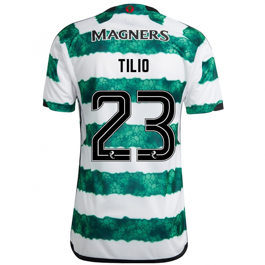 Enfant Football Maillot Marco Tilio #23 Vert Tenues Domicile 2023/24 Canada