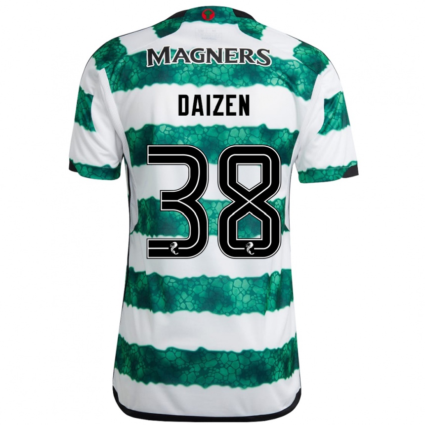 Enfant Football Maillot Daizen Maeda #38 Vert Tenues Domicile 2023/24 Canada