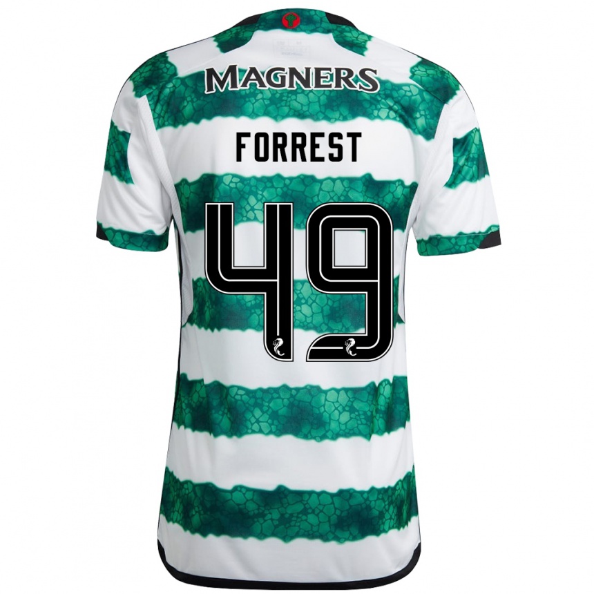 Enfant Football Maillot James Forrest #49 Vert Tenues Domicile 2023/24 Canada