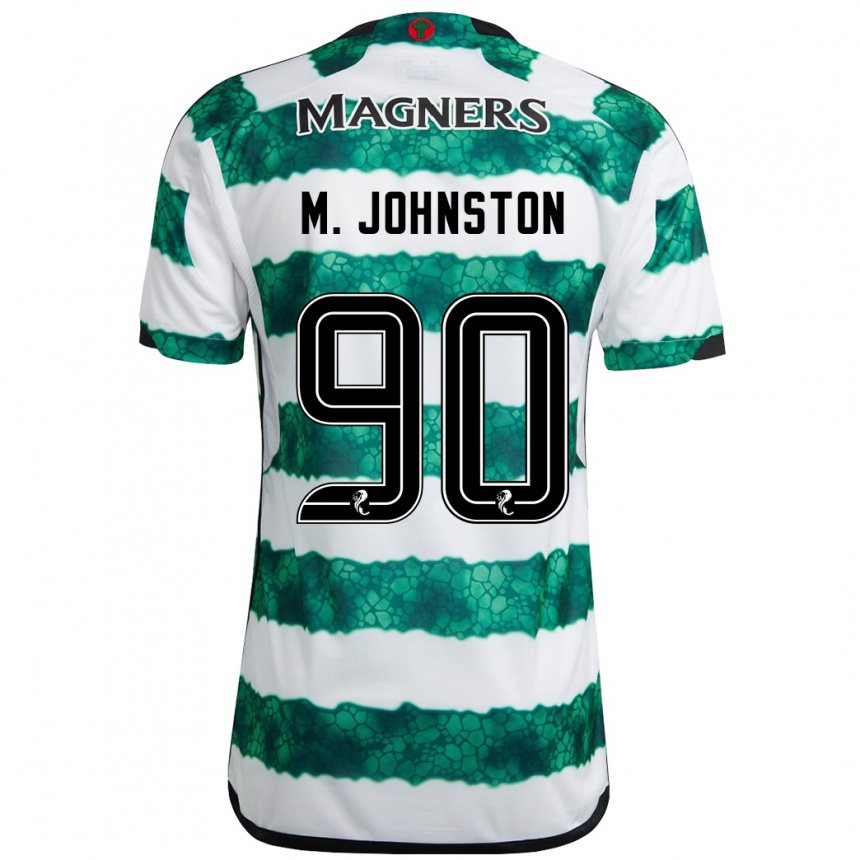 Kids Football Mikey Johnston #90 Green Home Jersey 2023/24 T-Shirt Canada