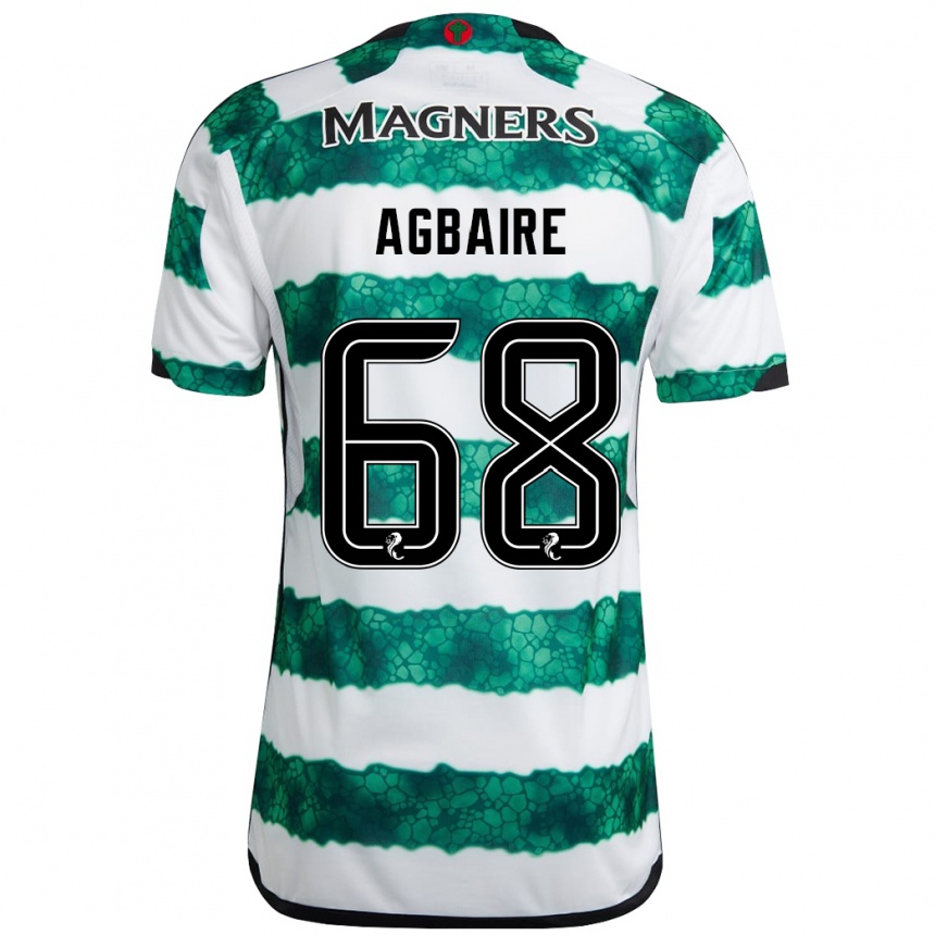 Kids Football Lenny Agbaire #68 Green Home Jersey 2023/24 T-Shirt Canada