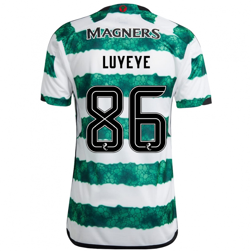 Kids Football Benny-Jackson Luyeye #86 Green Home Jersey 2023/24 T-Shirt Canada