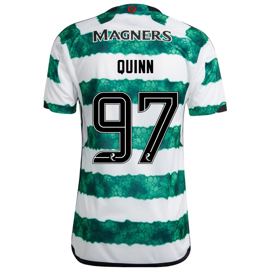 Kids Football Ben Quinn #97 Green Home Jersey 2023/24 T-Shirt Canada