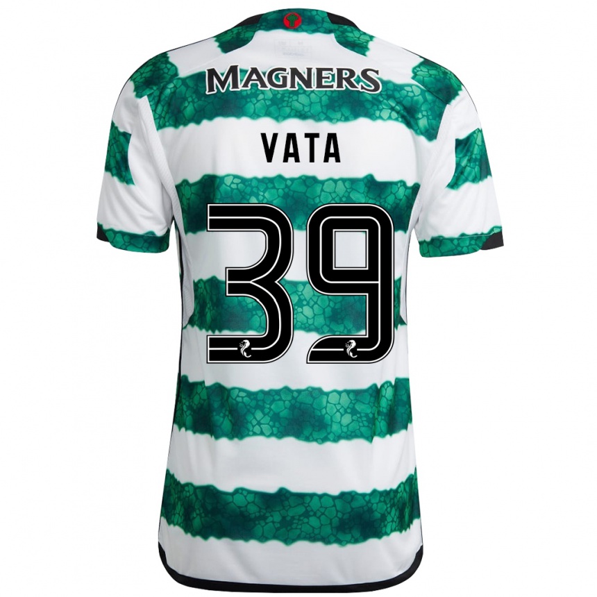 Kids Football Rocco Vata #39 Green Home Jersey 2023/24 T-Shirt Canada