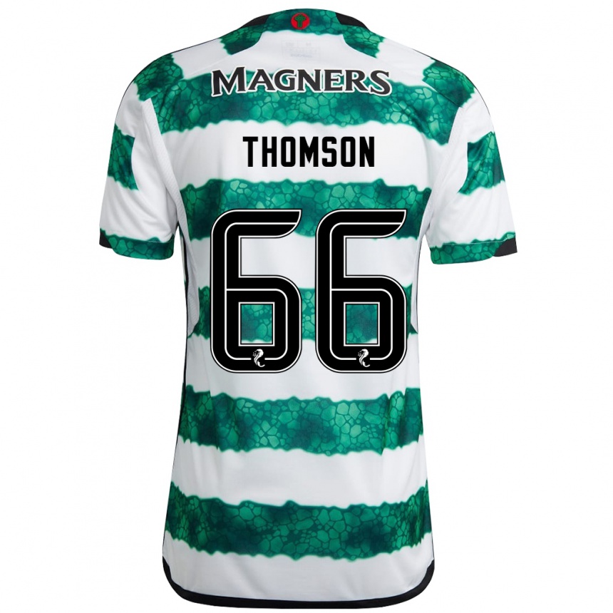 Enfant Football Maillot Corey Thomson #66 Vert Tenues Domicile 2023/24 Canada