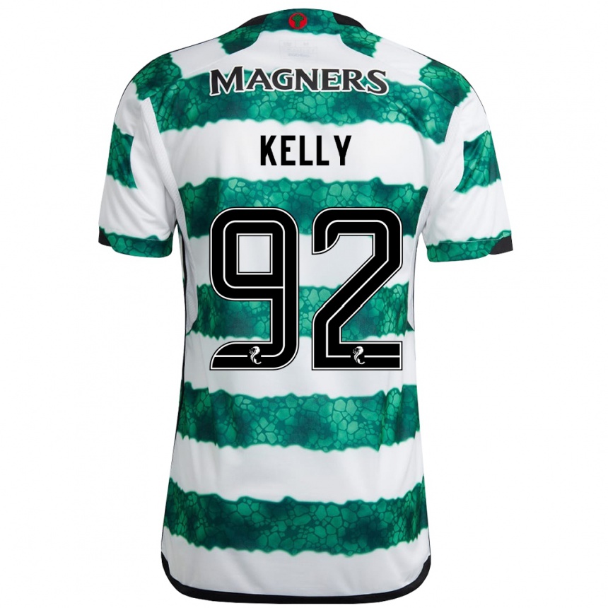 Kids Football Daniel Kelly #92 Green Home Jersey 2023/24 T-Shirt Canada