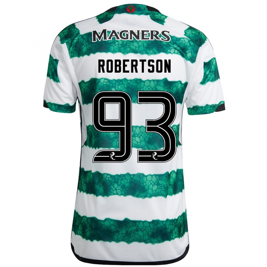 Kids Football Mitchell Robertson #93 Green Home Jersey 2023/24 T-Shirt Canada