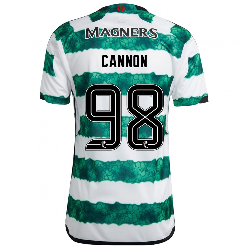 Enfant Football Maillot Aidan Cannon #98 Vert Tenues Domicile 2023/24 Canada