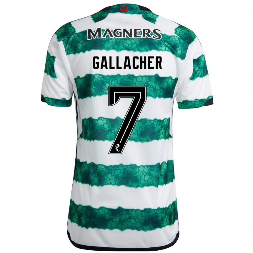 Kids Football Amy Gallacher #7 Green Home Jersey 2023/24 T-Shirt Canada