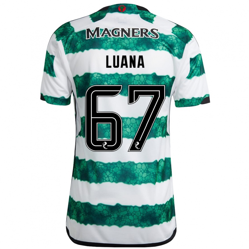 Kids Football Luana Muñoz #67 Green Home Jersey 2023/24 T-Shirt Canada