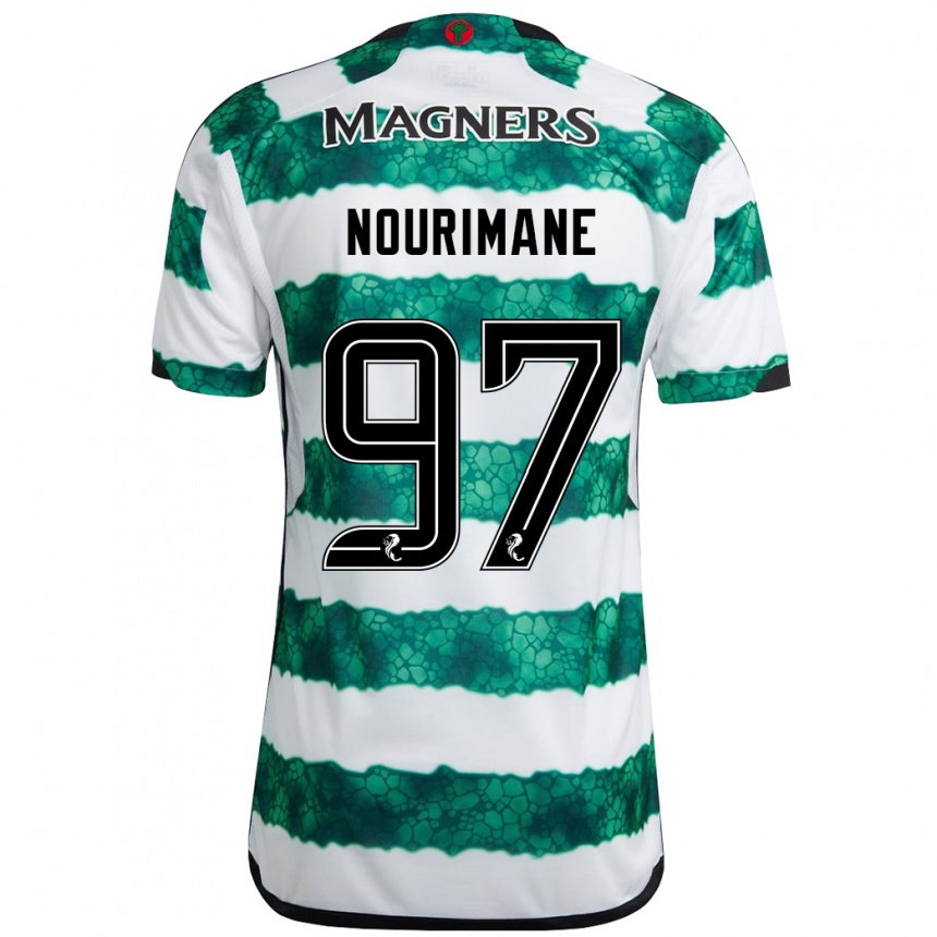 Kids Football Addi Nourimane #97 Green Home Jersey 2023/24 T-Shirt Canada