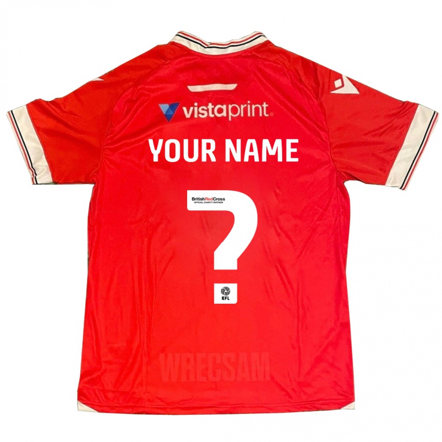 Kids Football Your Name #0 Red Home Jersey 2023/24 T-Shirt Canada