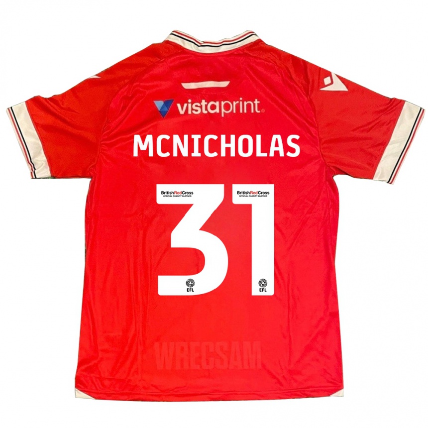 Enfant Football Maillot Luke Mcnicholas #31 Rouge Tenues Domicile 2023/24 Canada