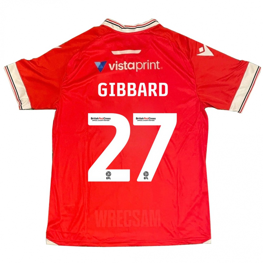 Kids Football Mari Gibbard #27 Red Home Jersey 2023/24 T-Shirt Canada