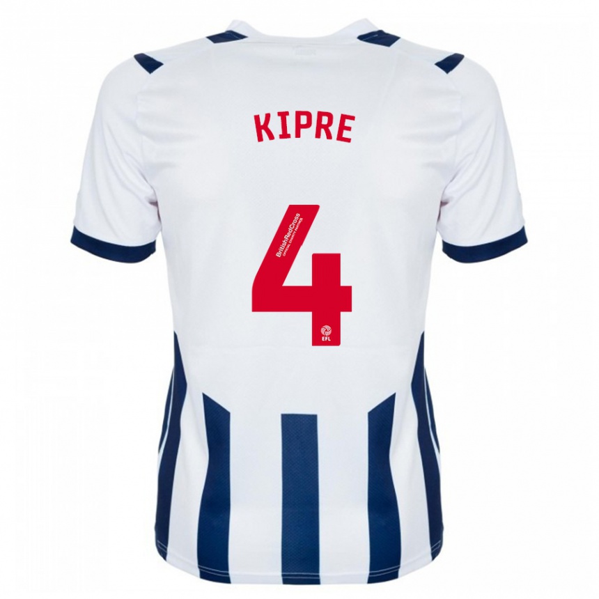 Kids Football Cédric Kipré #4 White Home Jersey 2023/24 T-Shirt Canada