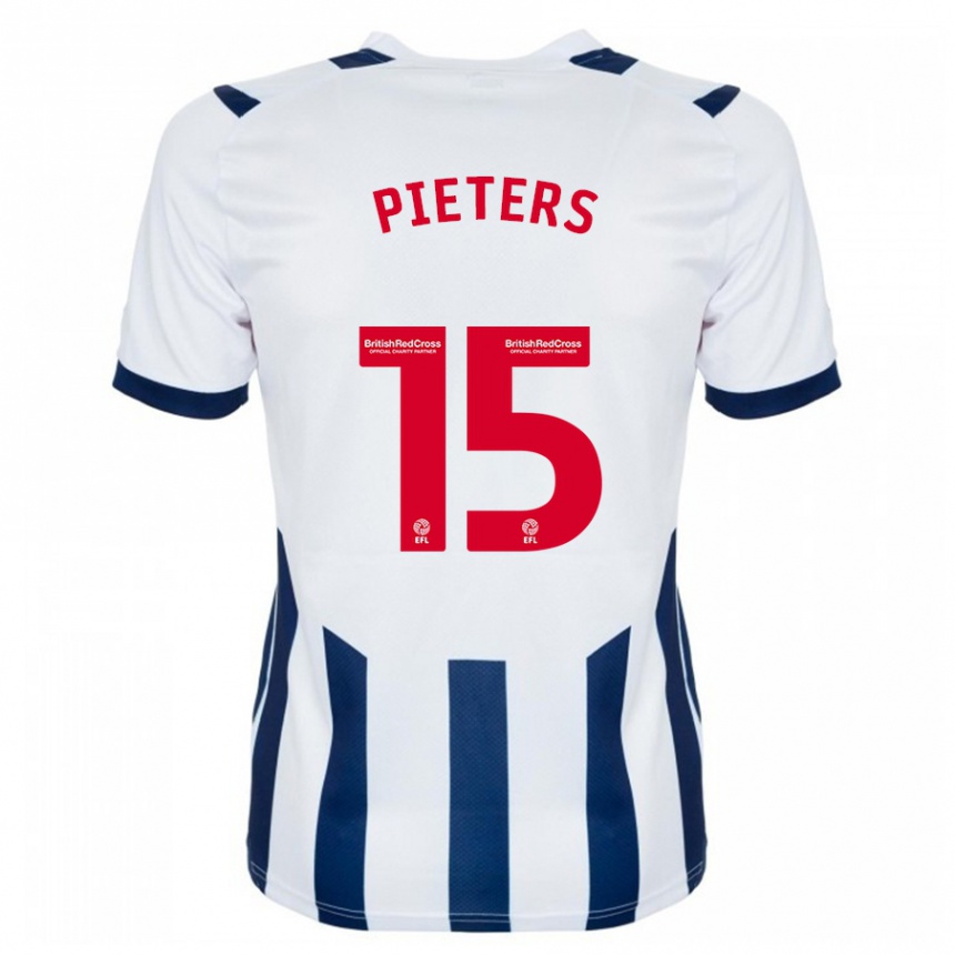 Kids Football Erik Pieters #15 White Home Jersey 2023/24 T-Shirt Canada