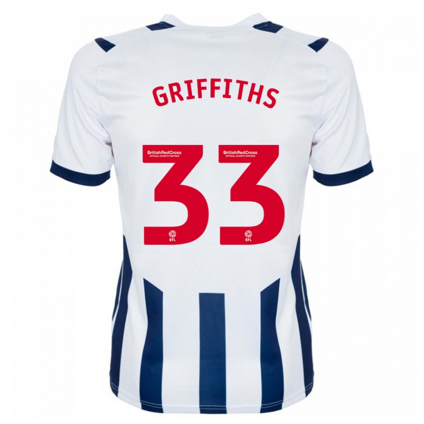 Enfant Football Maillot Josh Griffiths #33 Blanc Tenues Domicile 2023/24 Canada