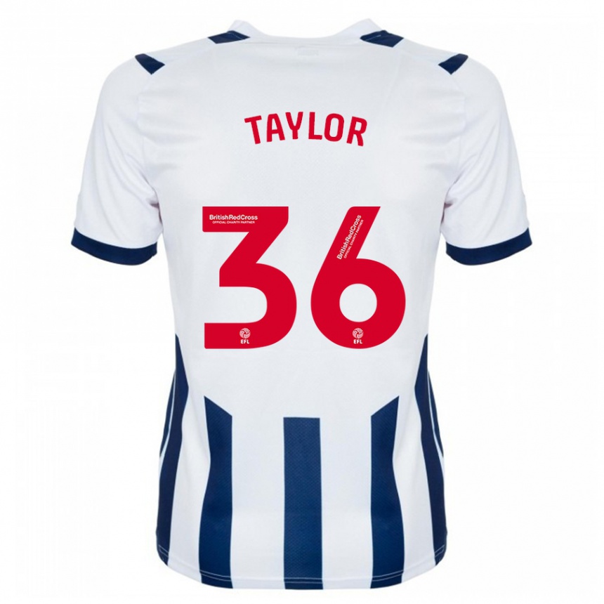 Kids Football Caleb Taylor #36 White Home Jersey 2023/24 T-Shirt Canada