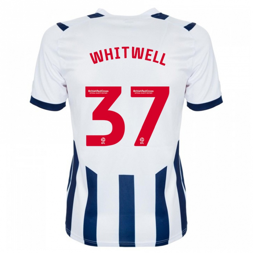 Kids Football Harry Whitwell #37 White Home Jersey 2023/24 T-Shirt Canada