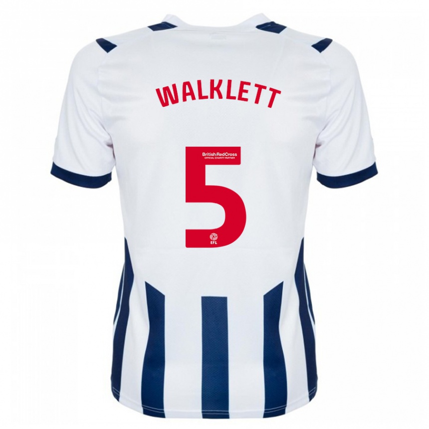 Enfant Football Maillot Kerry Walklett #5 Blanc Tenues Domicile 2023/24 Canada